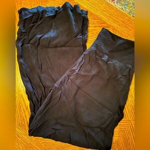 Sz M: Flowy Black Beach Pants w/ Elastic Waist